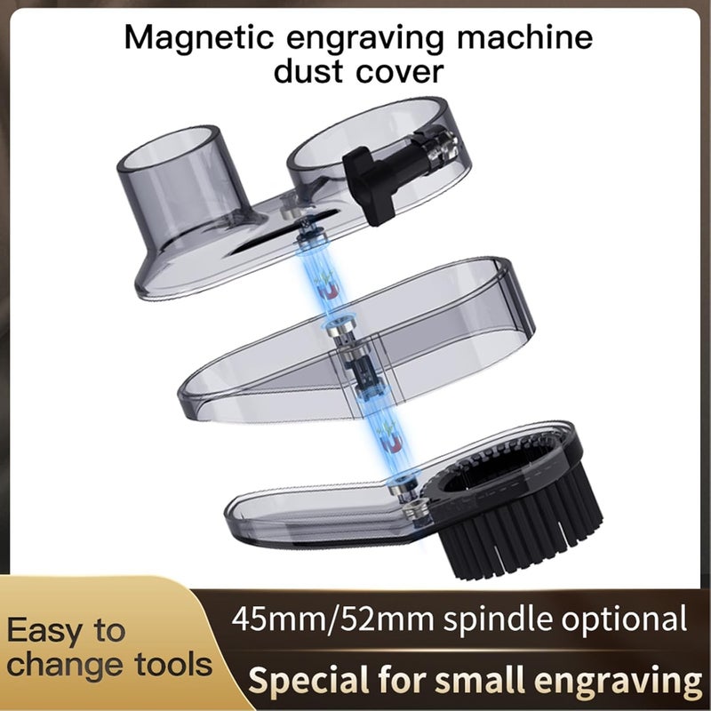CAMXTOOL CNC ABS Dust Shoe for CNC Machines, 52mm Diameter Motor, fits Most 300W-500W Spindle Motors, Engraving Machine Accessories for CNC Engraver Milling Mahcine - Image 5